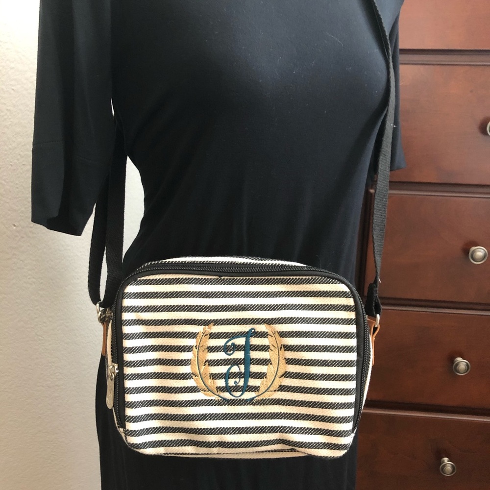Thirty One Double Zip Crossbody Bag